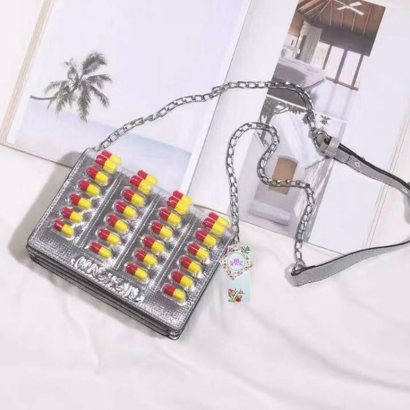 Dolls Kill Handbags - Pill Pack Silver Purse